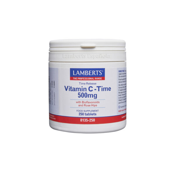 Vitamina C 500 mg.
  Liberación Sostenida 250 Tabs de Lamberts