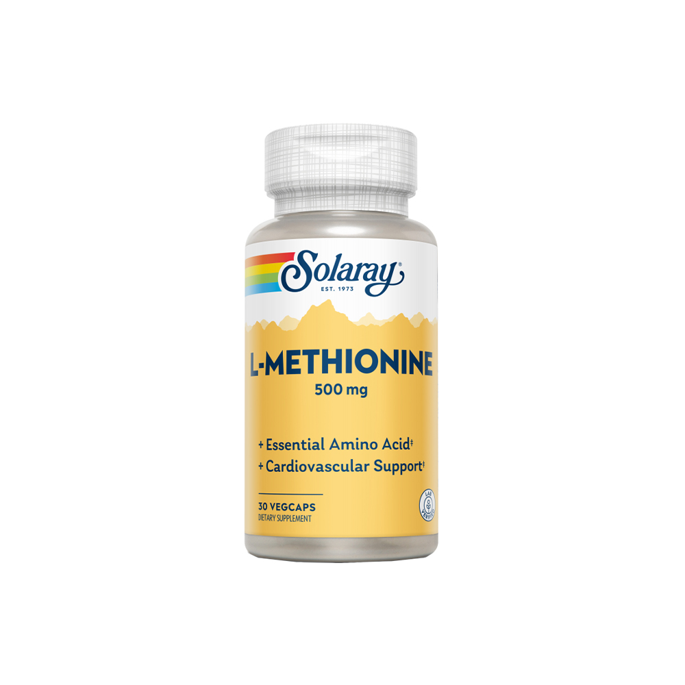 L-METHIONINE
500 MG - 30 CÁPSULAS de SOLARAY