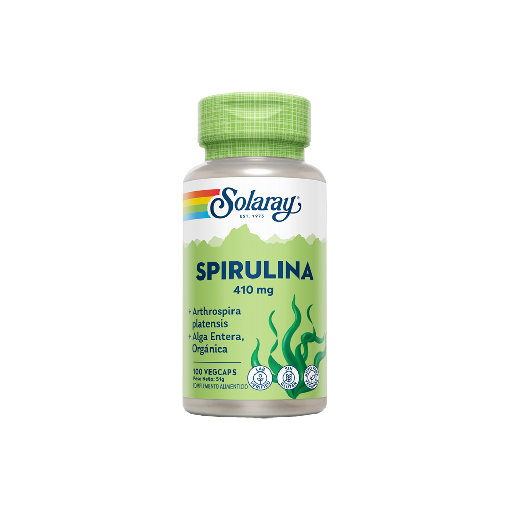 ESPIRULINA
410 MG. - 100 VEGCAPS de SOLARAY